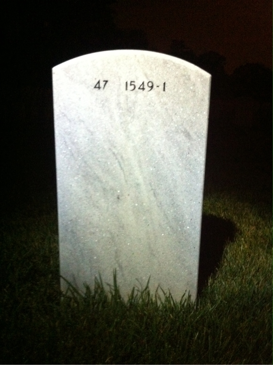 Back of headstone — Richard Murray