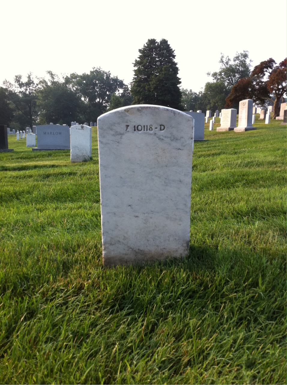 Back of headstone — Colby Myers