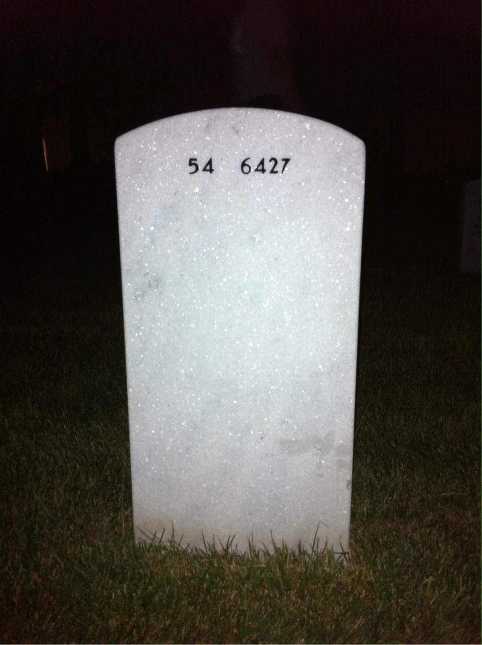 Back of headstone — Claude Layne