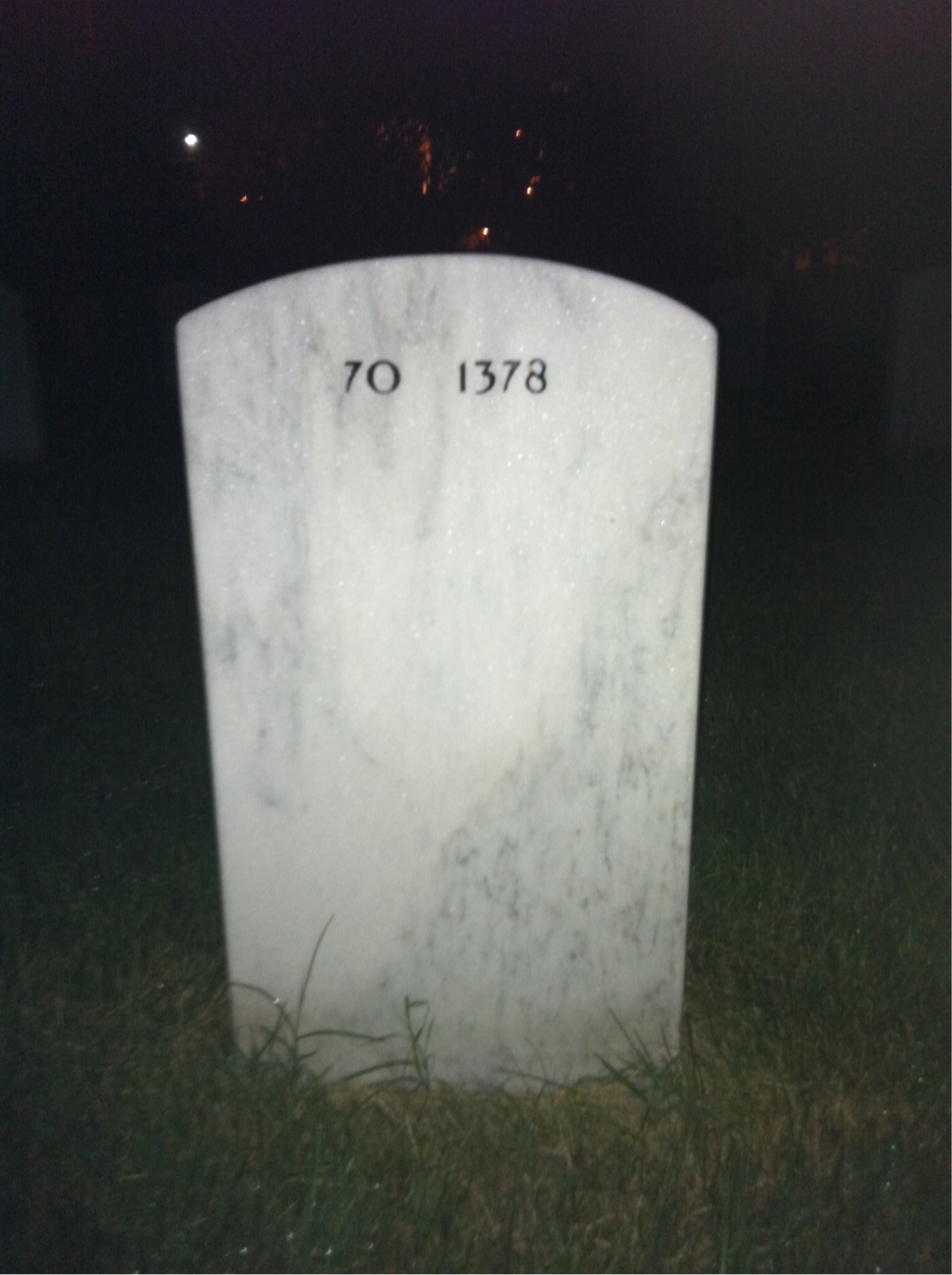 Back of headstone — Melvin Simmons