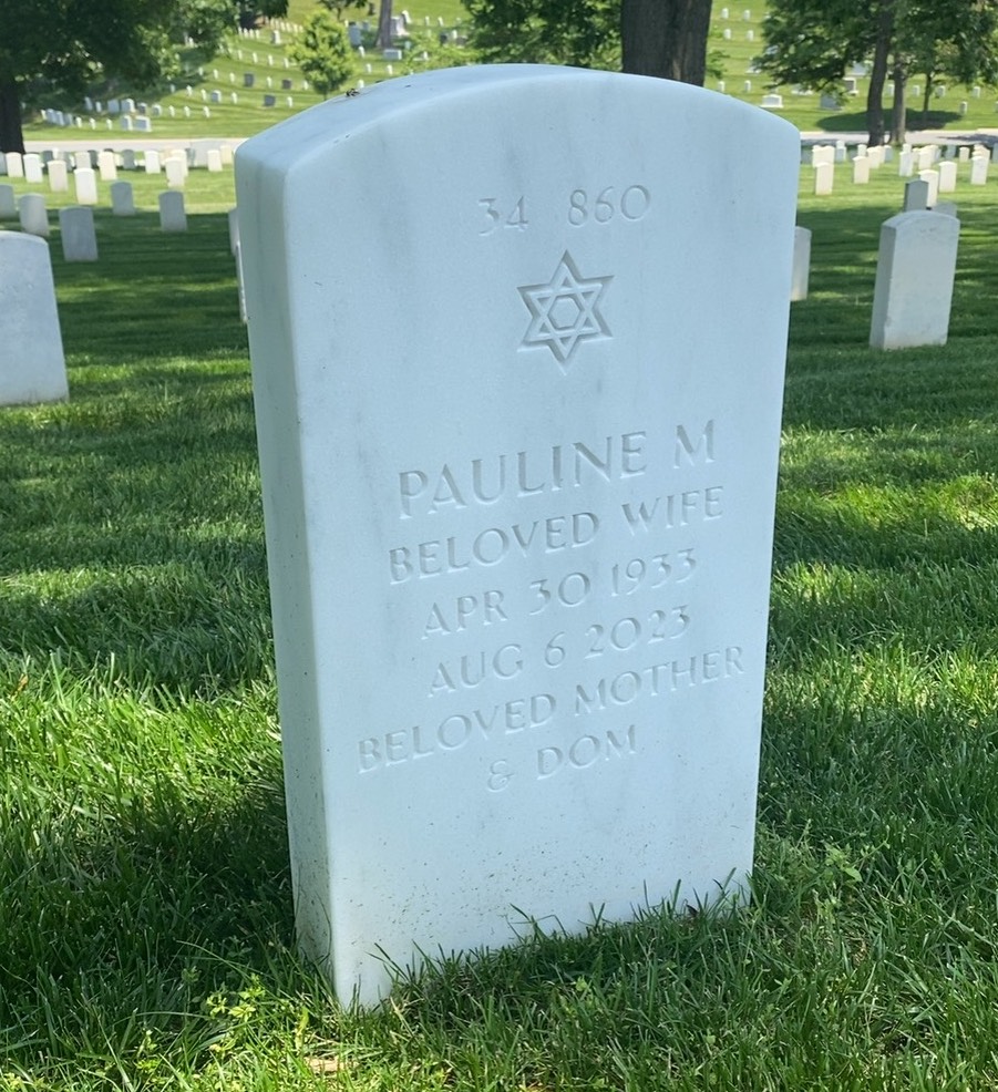 Back of headstone — Sidney Weinstein