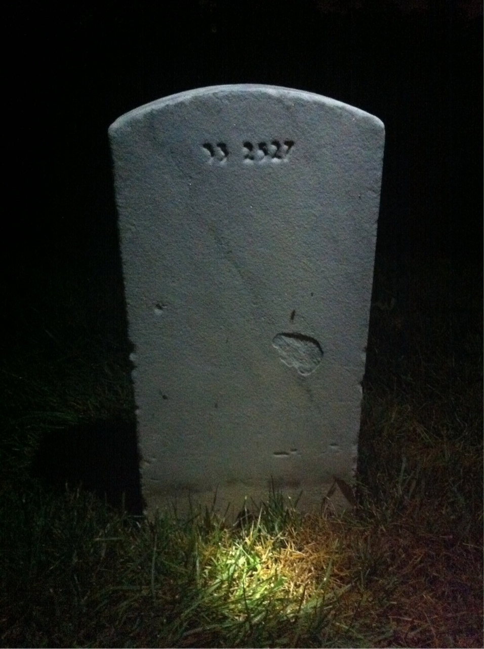 Back of headstone — Robley Jones