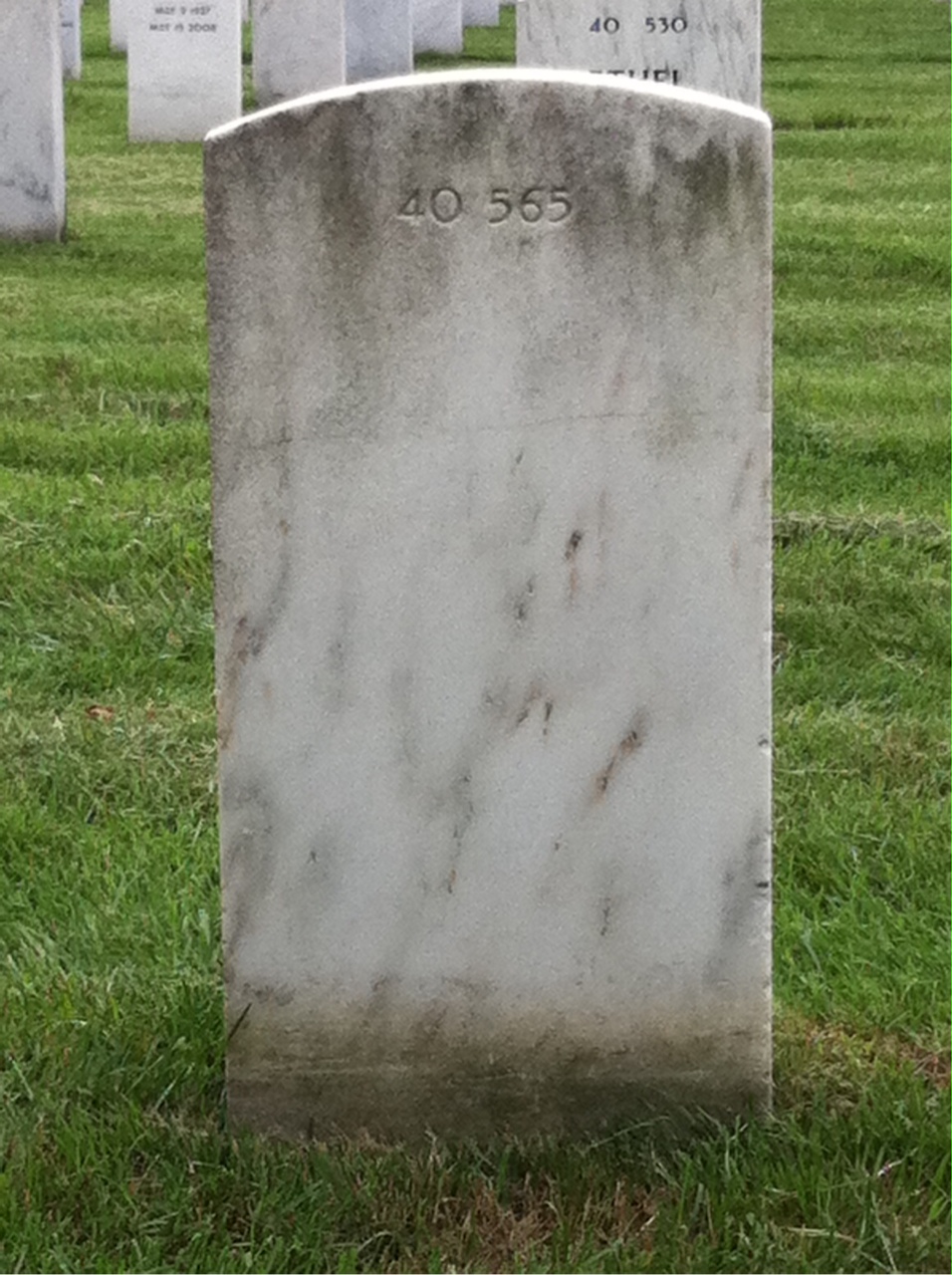 Back of headstone — Edward Bozzi