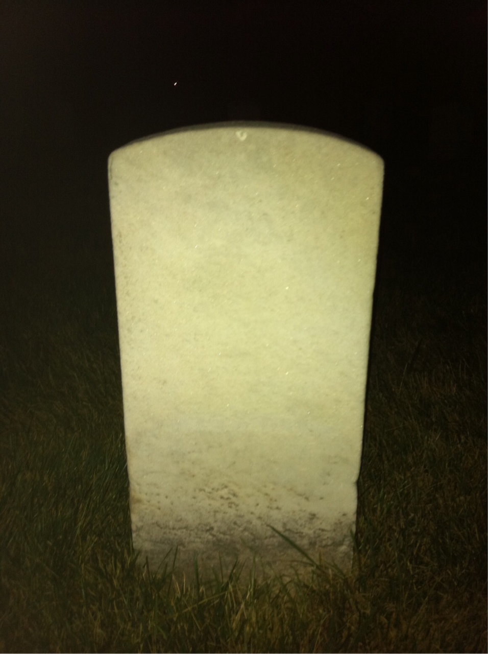 Back of headstone — Joseph Mott