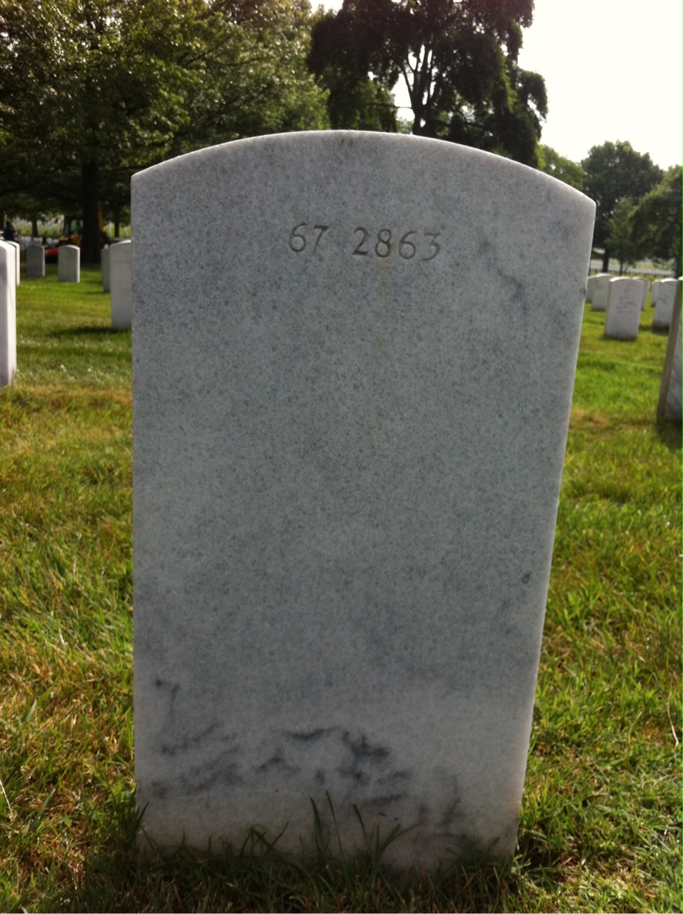 Back of headstone — Frank Bouldin
