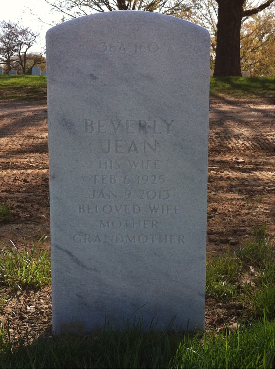 Back of headstone — Chester Biedul