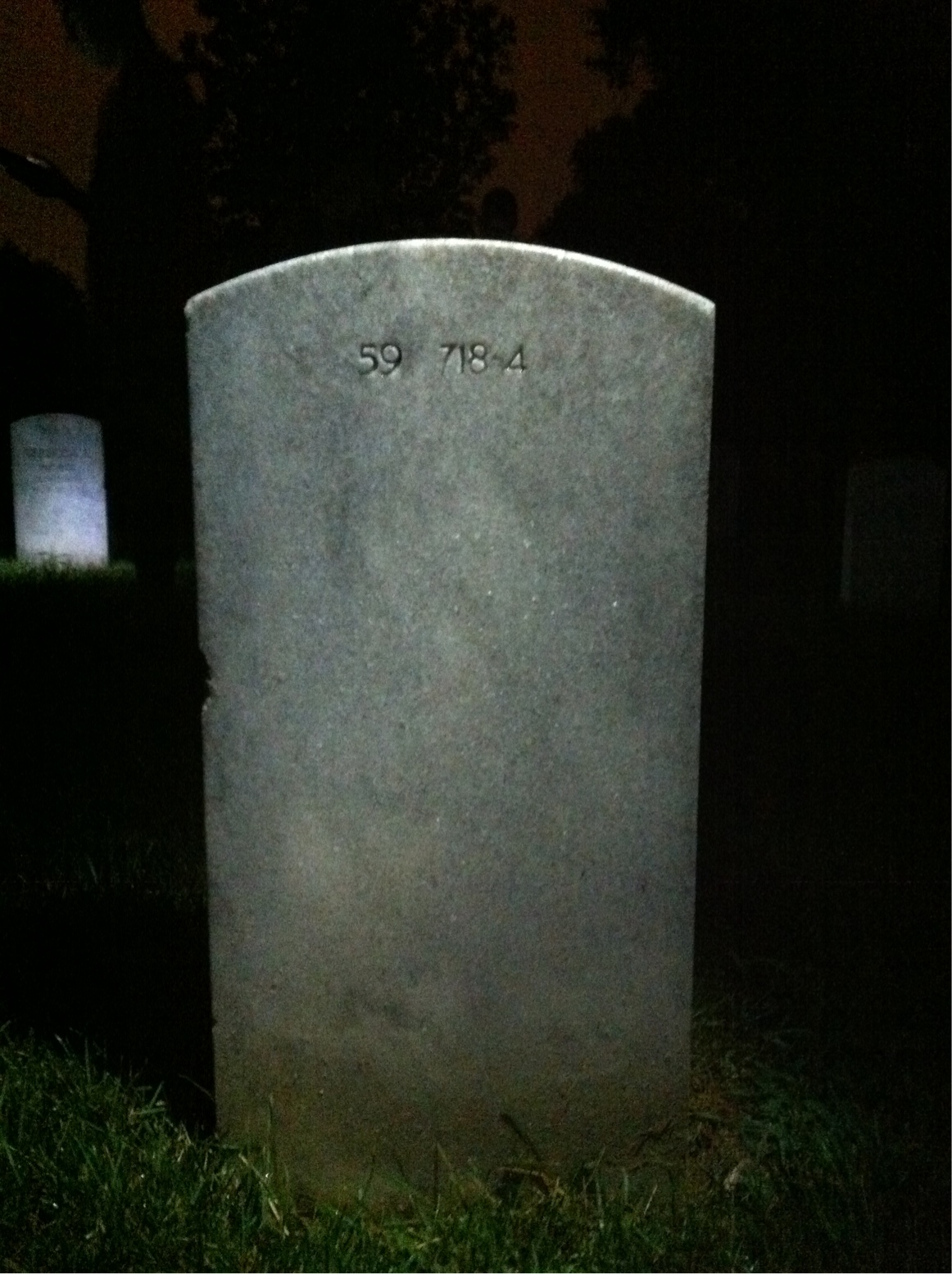 Back of headstone — John Mikula