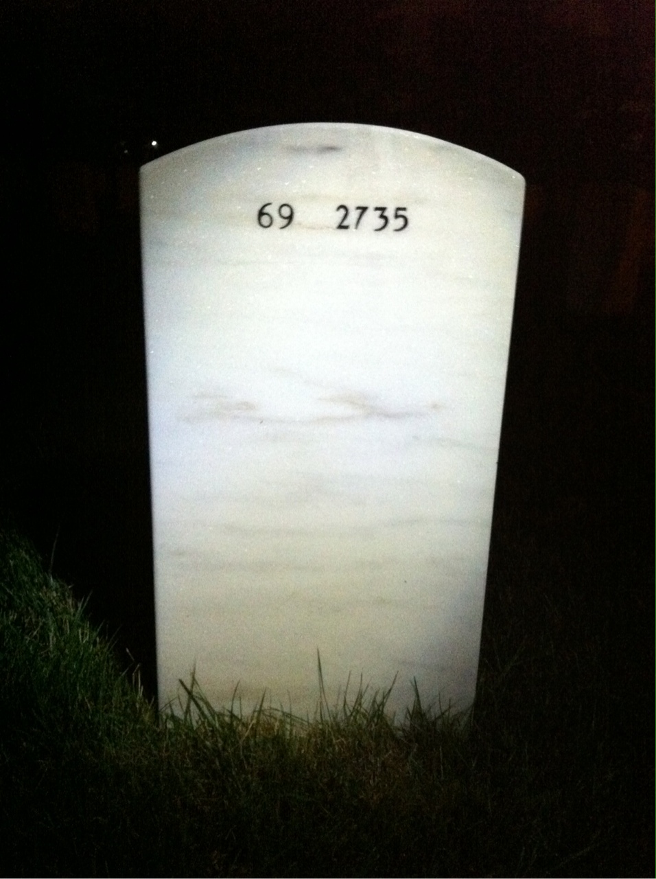 Back of headstone — Robert Sublett