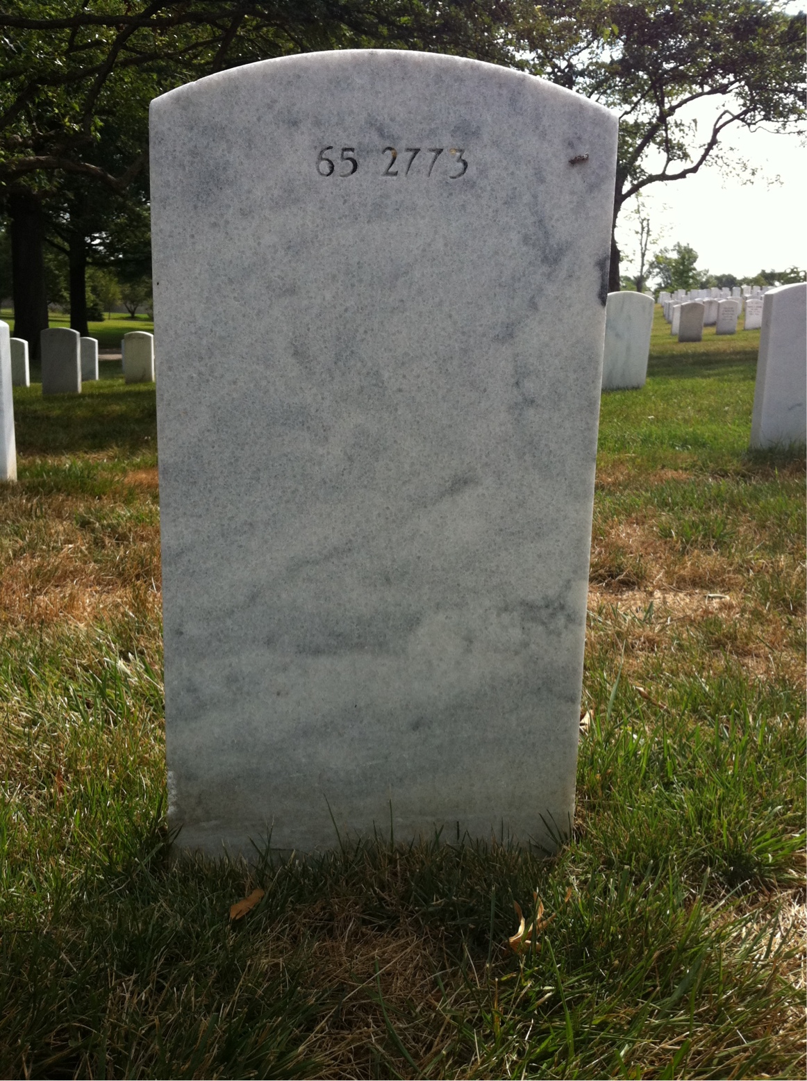Back of headstone — George Anderson