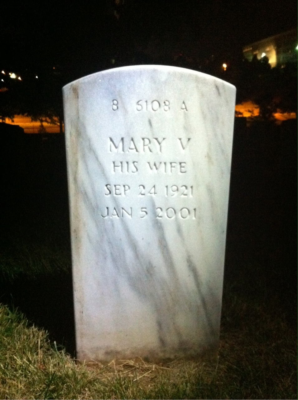 Back of headstone — Joseph Cordone