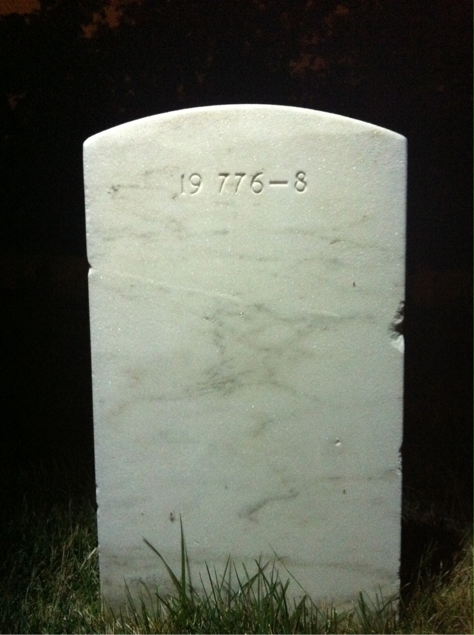 Back of headstone — Jessie Moore
