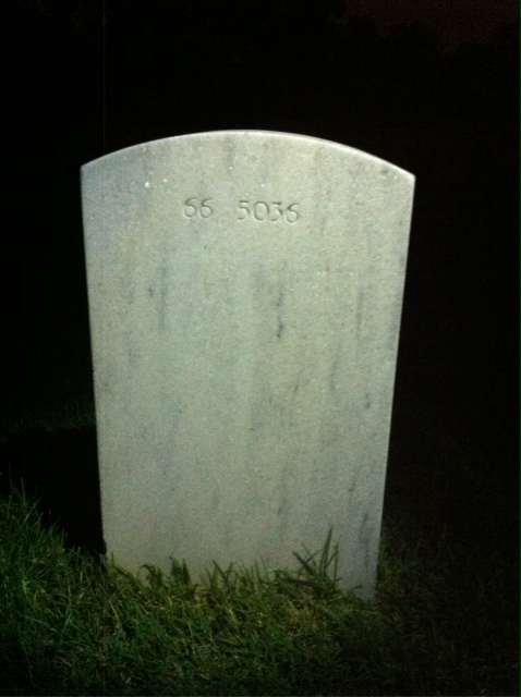 Back of headstone — William J Ostertag
