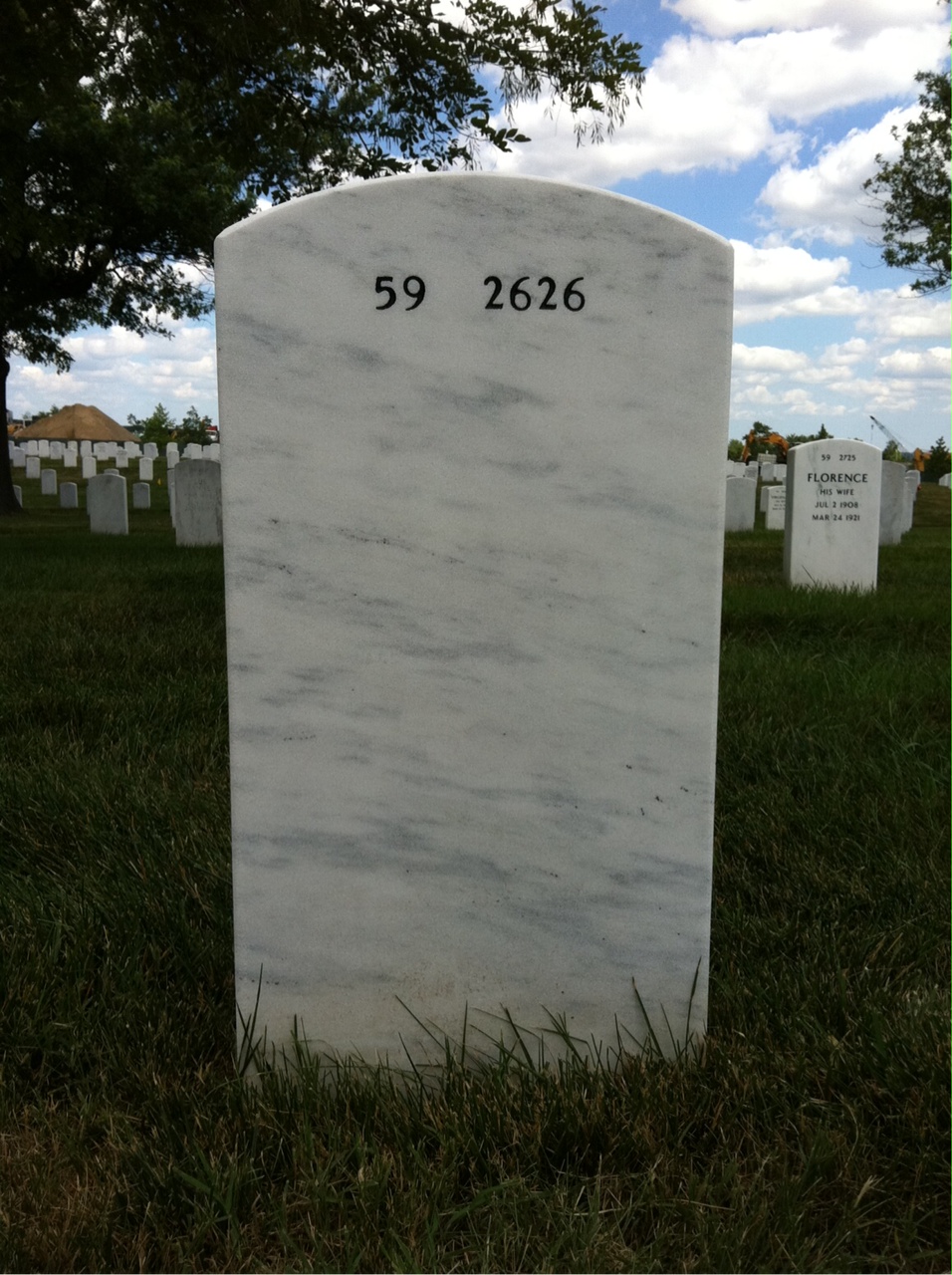 Back of headstone — Edward Bouchard