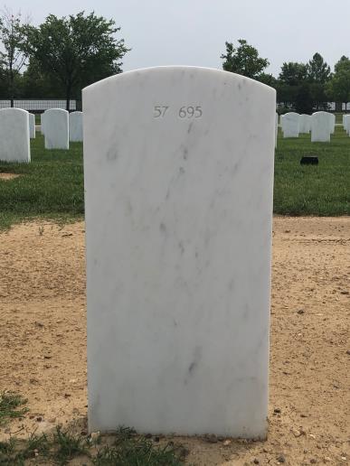 Back of headstone — Charles Baker