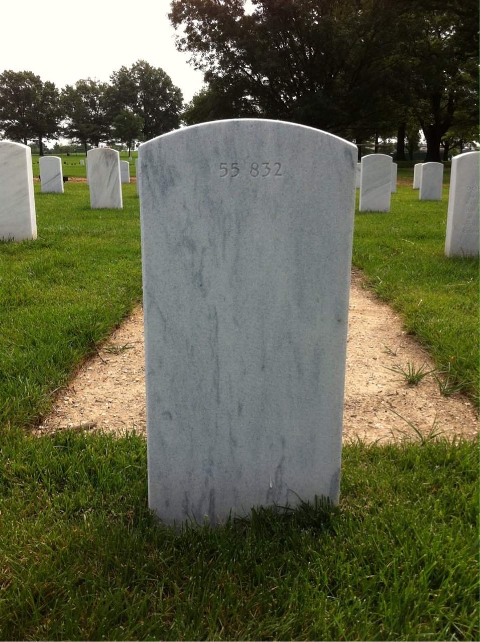 Back of headstone — William Sherman Whitten