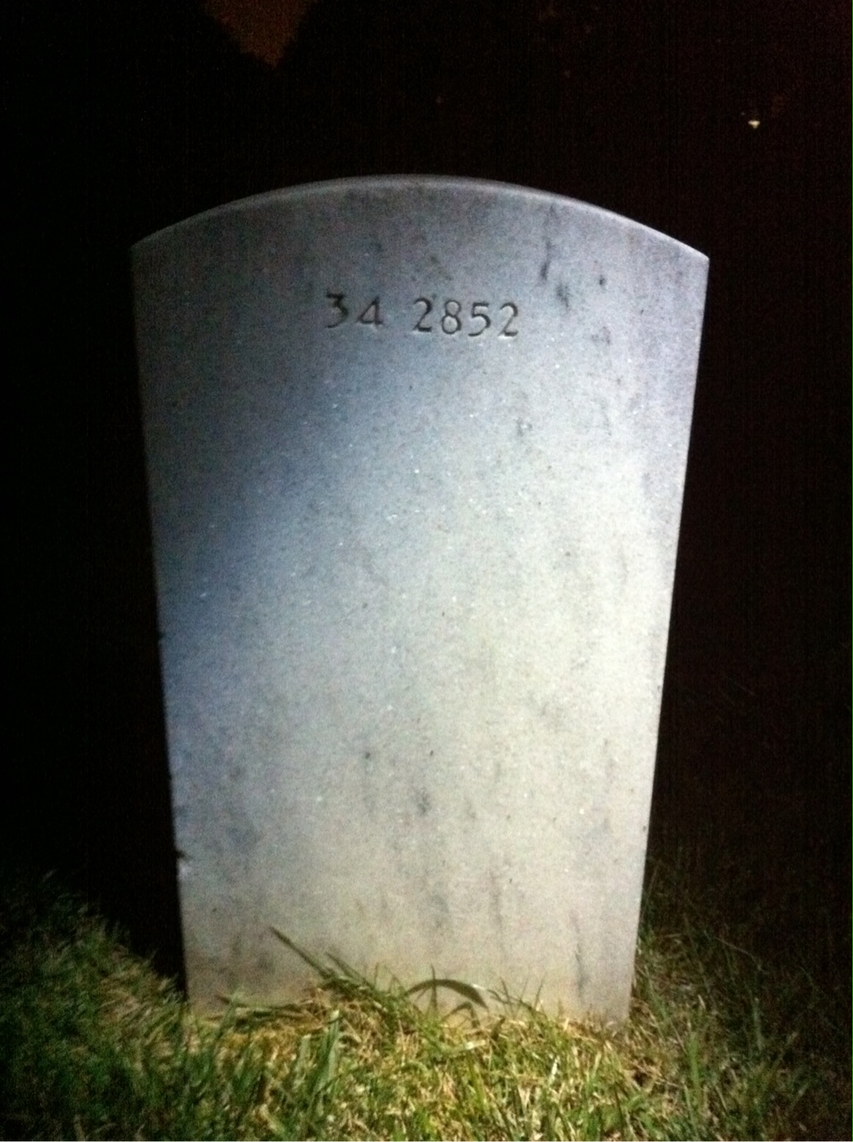 Back of headstone — Elizabeth Moessner