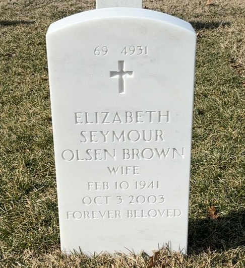 Back of headstone — Robert Brown