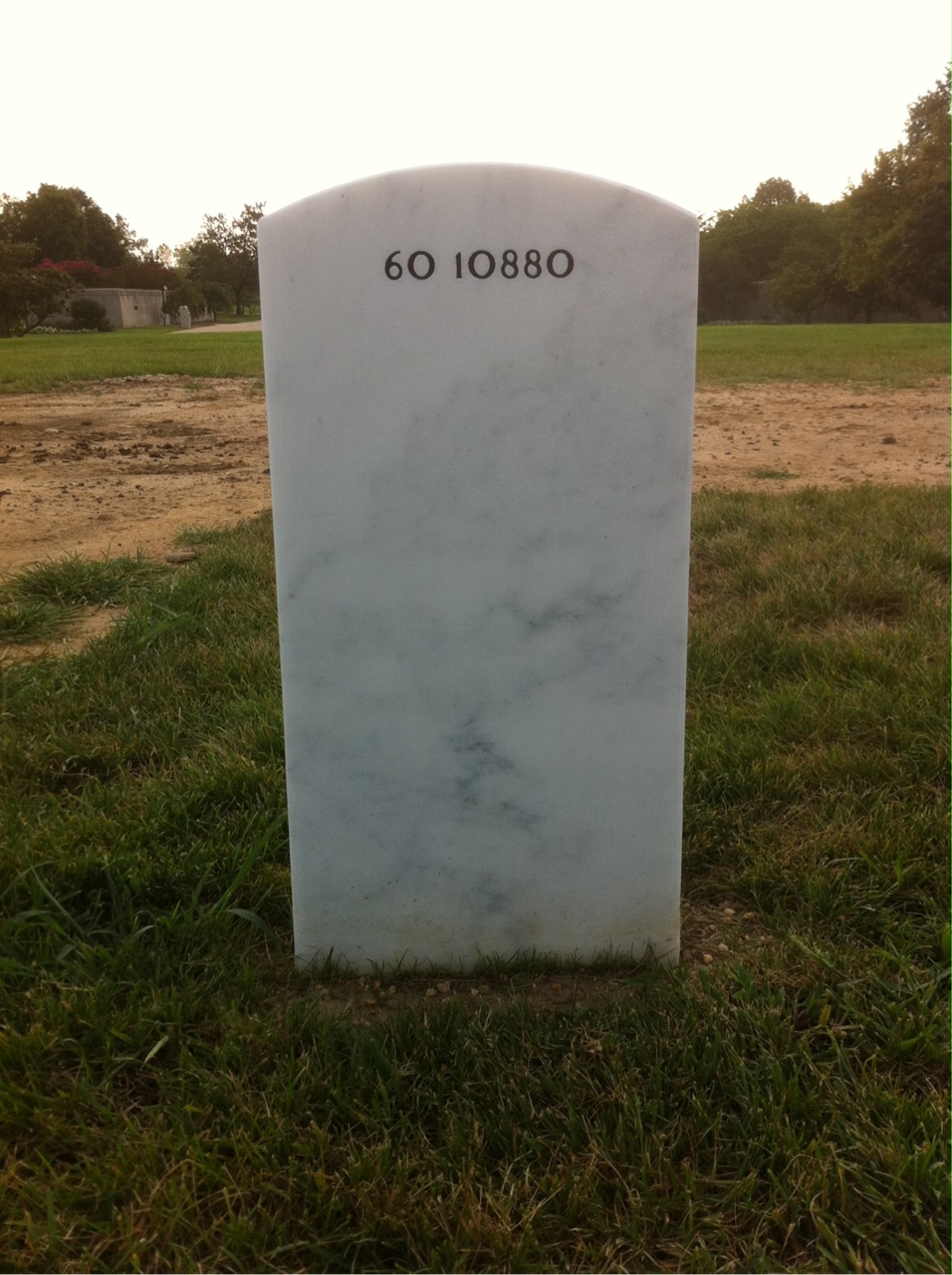 Back of headstone — Marcus Bawol