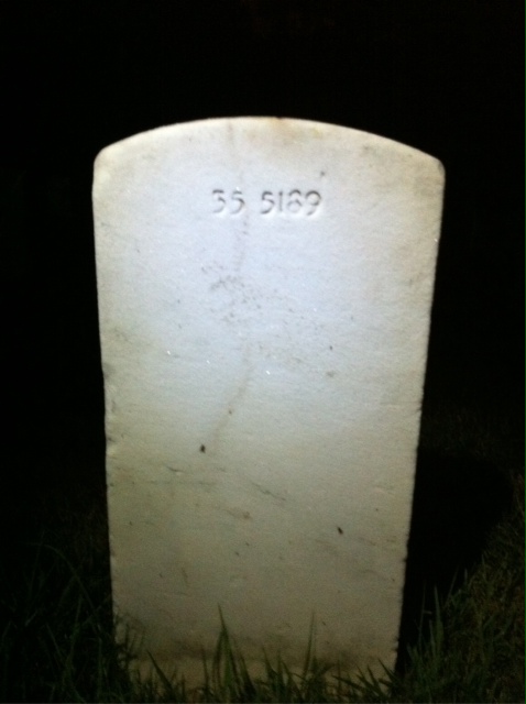 Back of headstone — Frederic Mullineaux