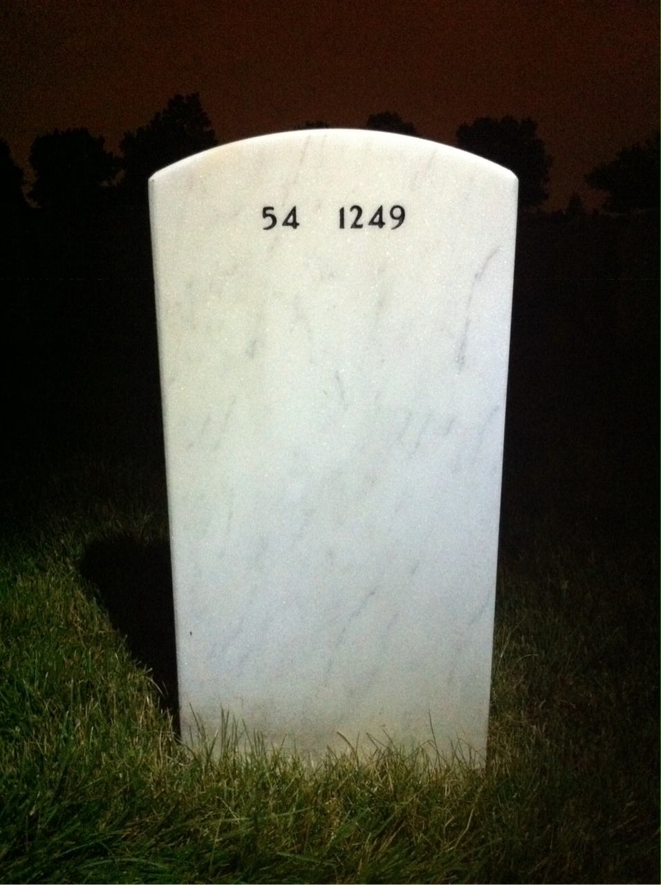 Back of headstone — David Robertson