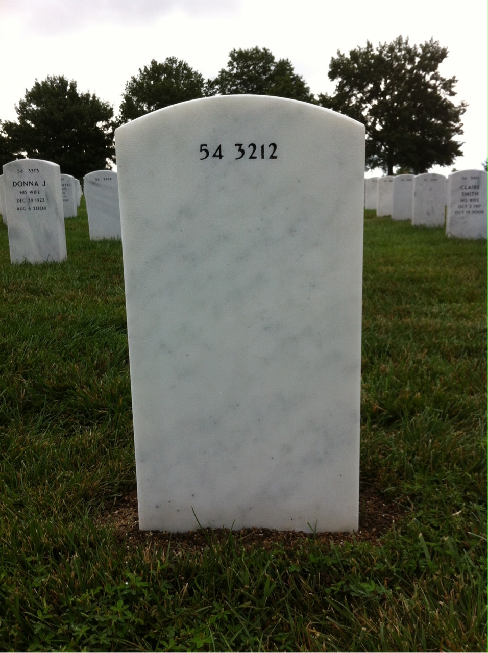 Back of headstone — John Lang