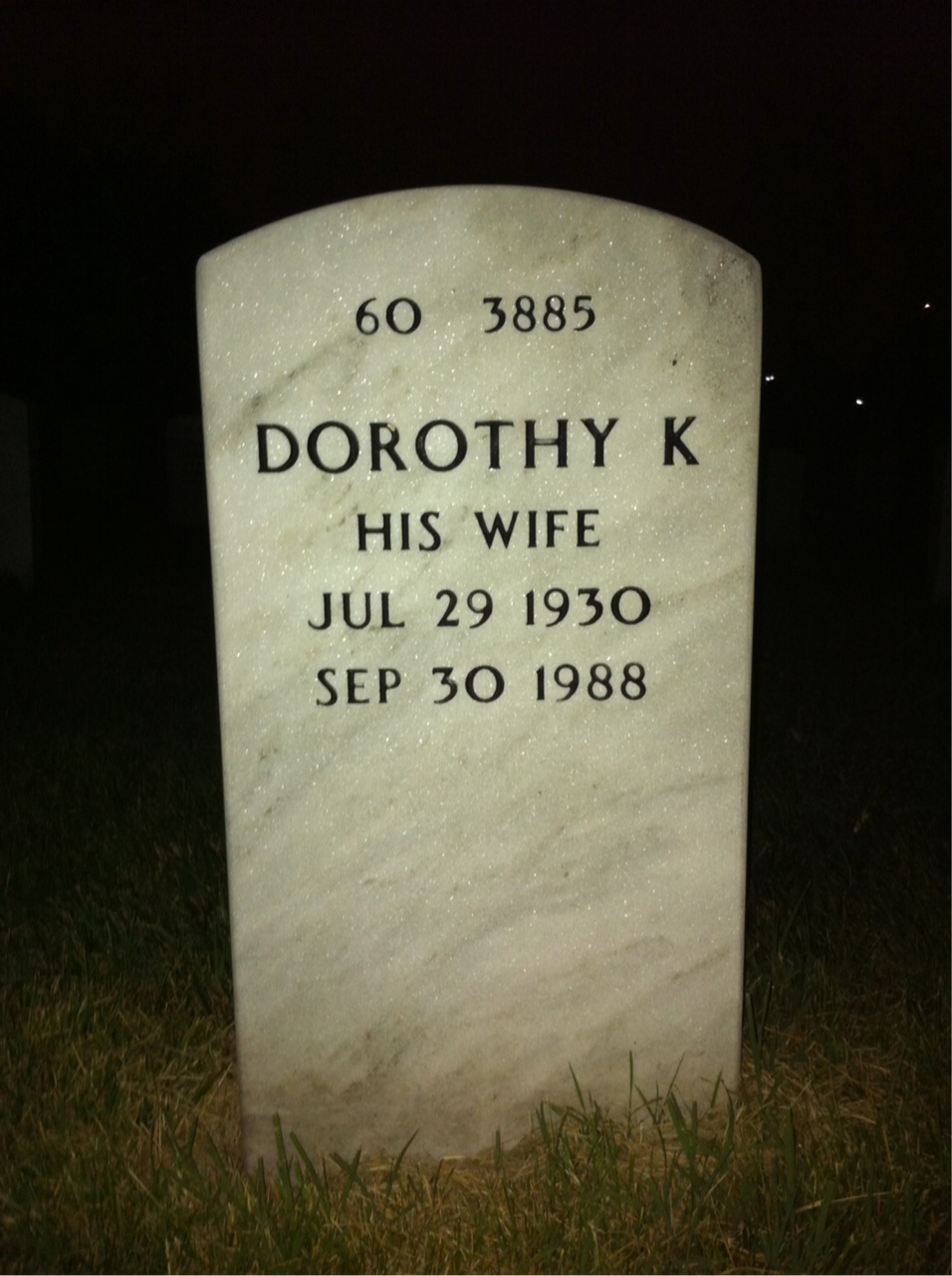 Back of headstone — Charles Porter