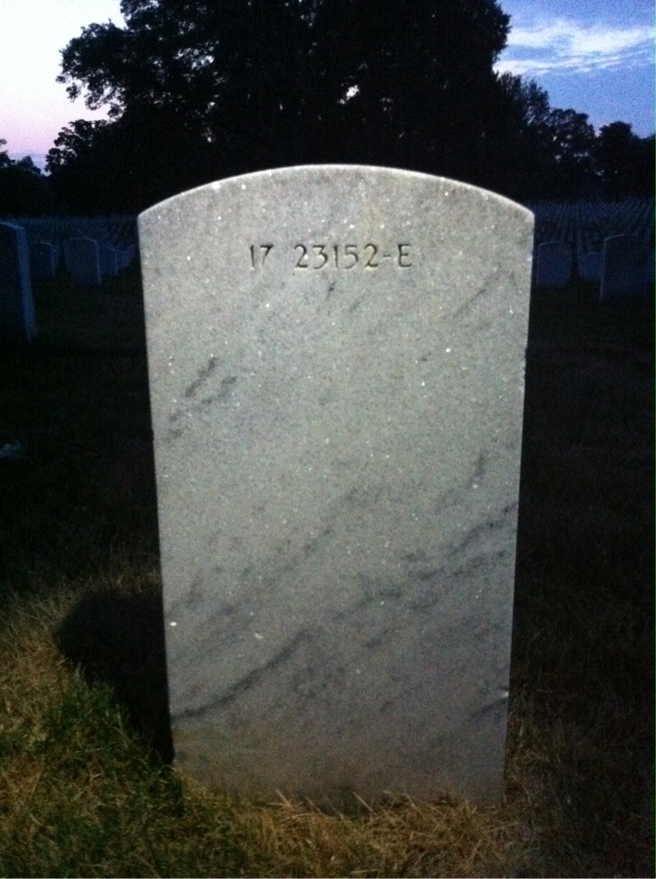 Back of headstone — William Muller