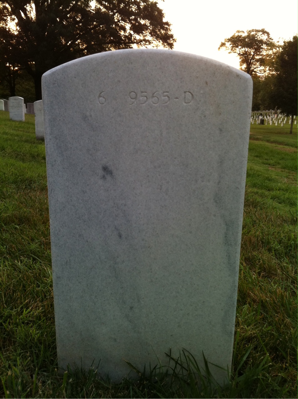 Back of headstone — Stephen Early