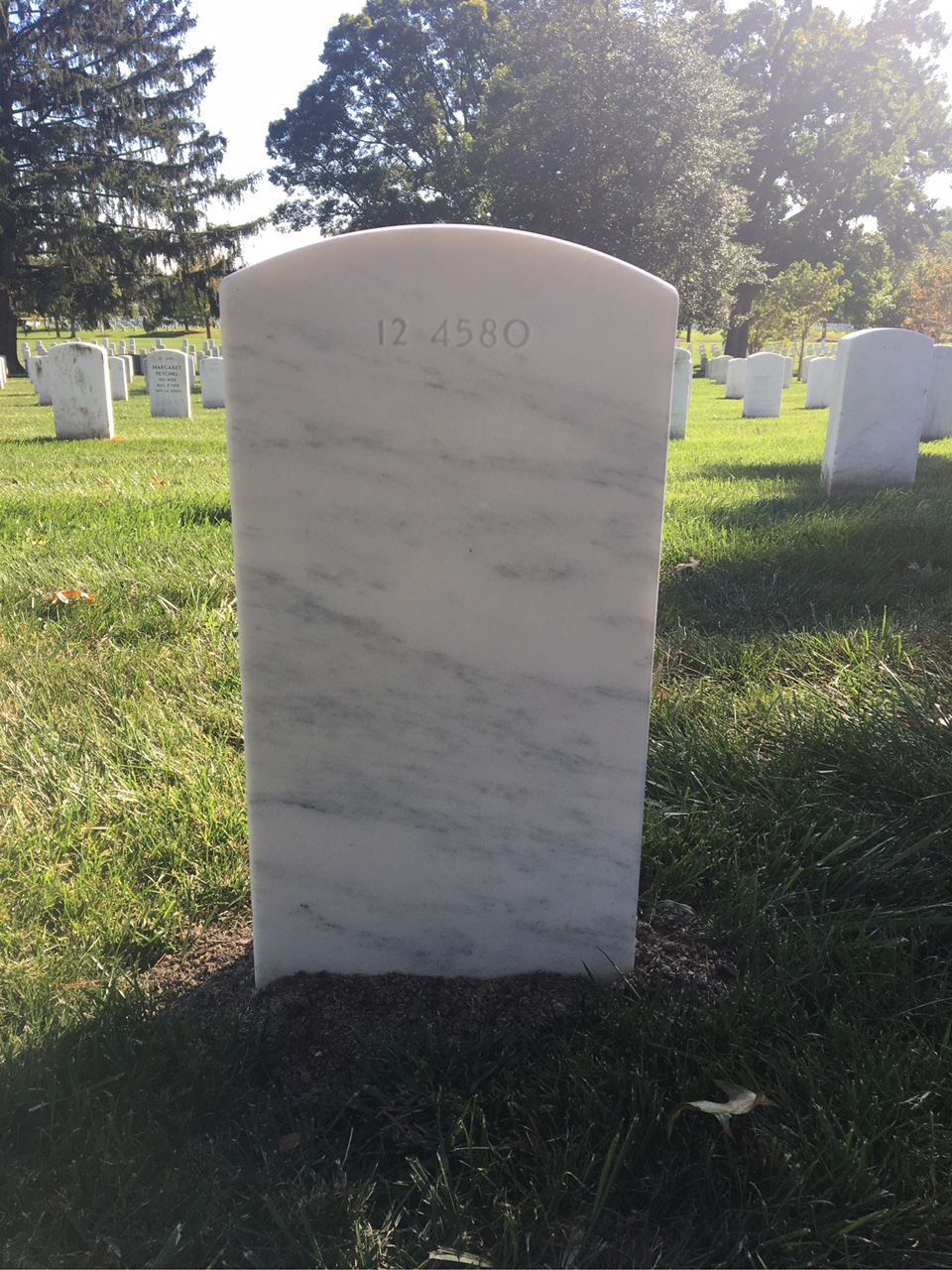 Back of headstone — William Most