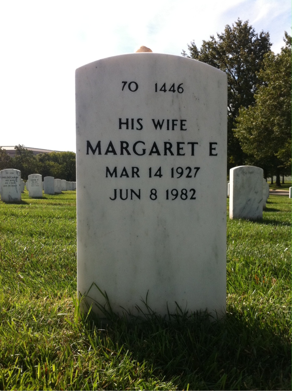 Back of headstone — Theodore Wilkerson