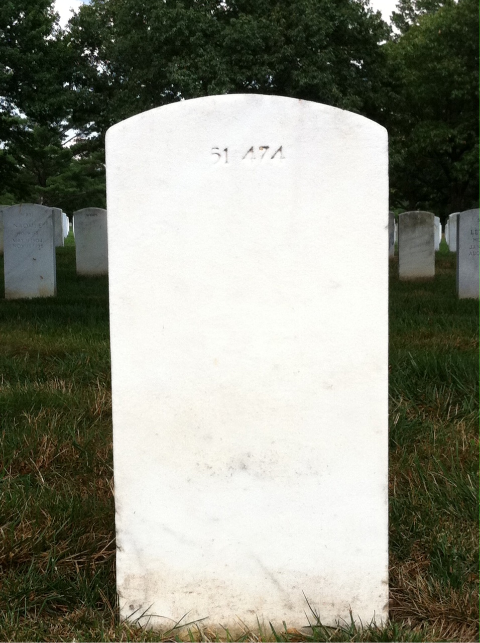 Back of headstone — Thurston Miller