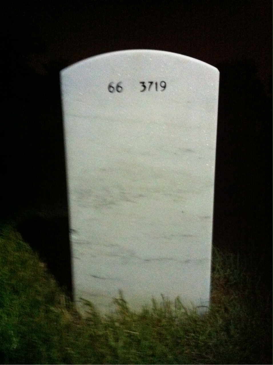 Back of headstone — Donald Shaw