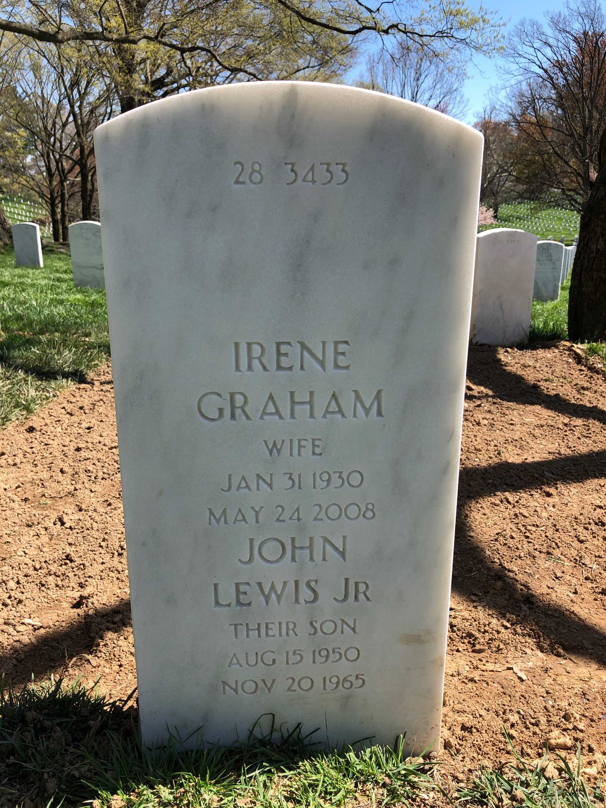 Back of headstone — John Pyles