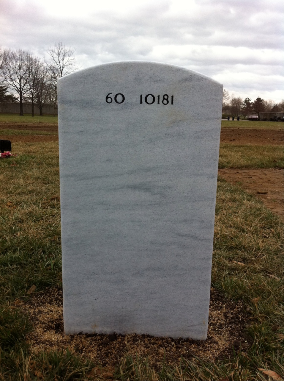 Back of headstone — William Robert Belcher