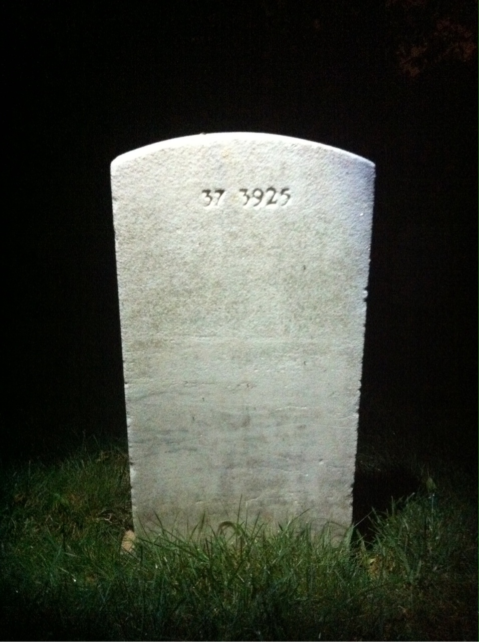 Back of headstone — William R Mcfarland