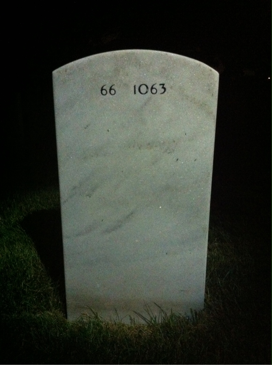 Back of headstone — James Kennedy