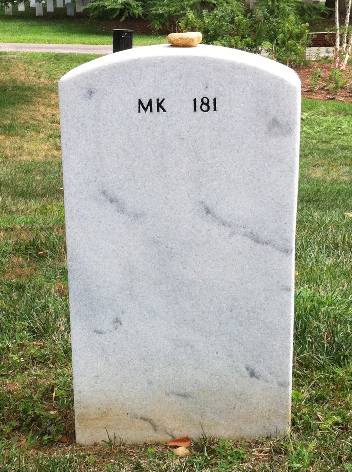 Back of headstone — Harold Greenberg