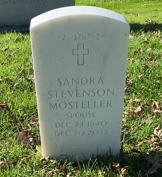 Back of headstone — James Mosteller