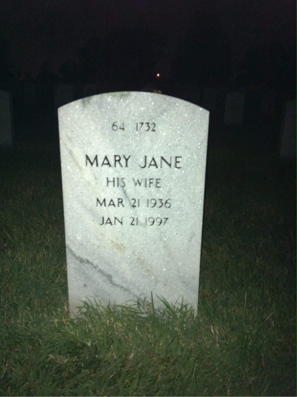 Back of headstone — Eugene Hawkins