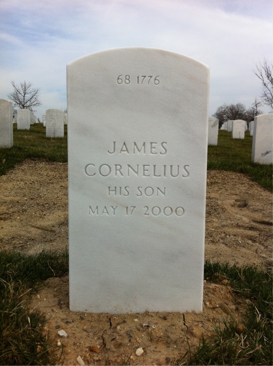 Back of headstone — Timothy Holden