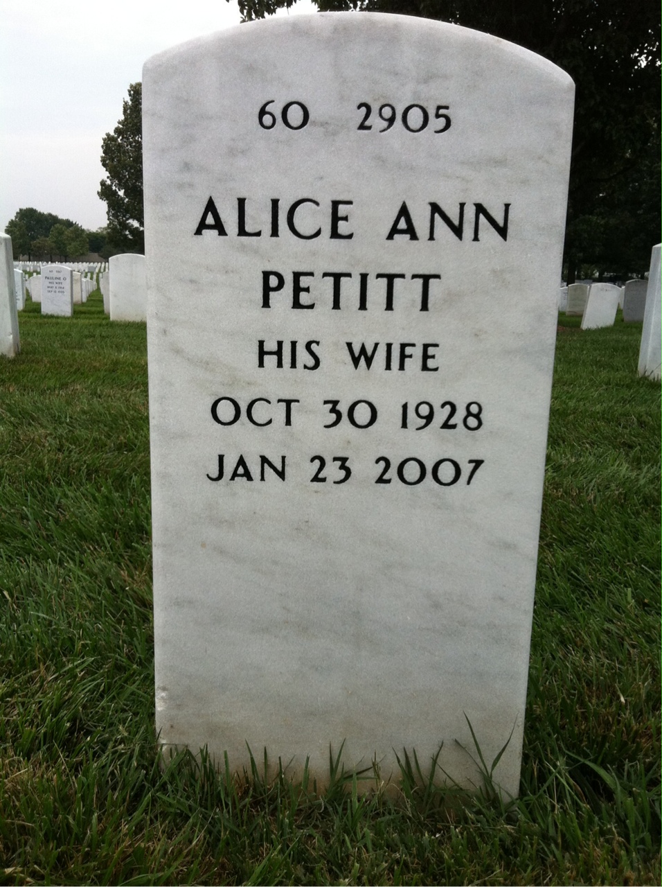 Back of headstone — Charles Jackson