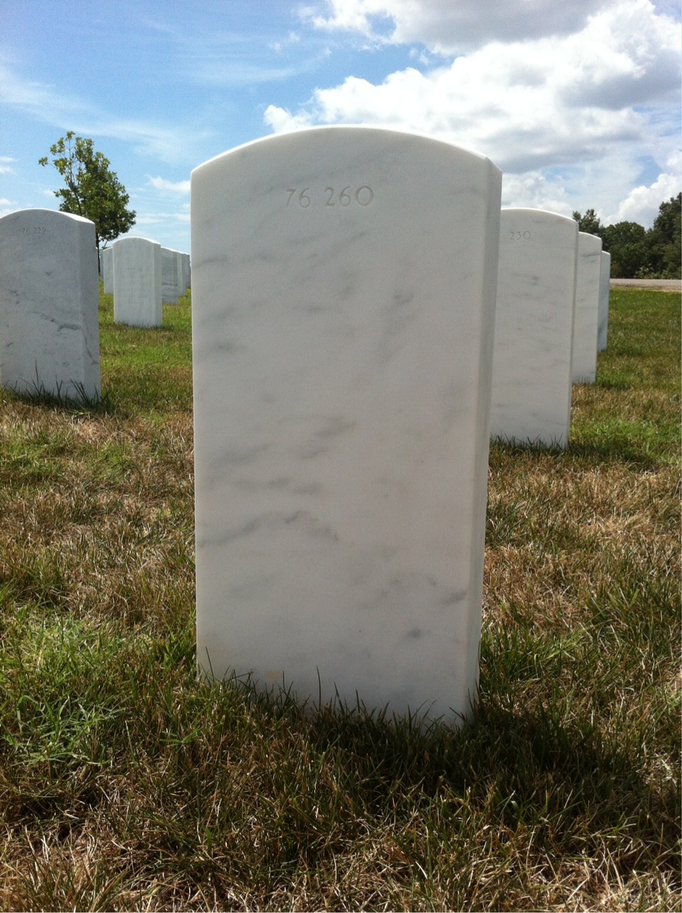 Back of headstone — Jonathan Edward Harris