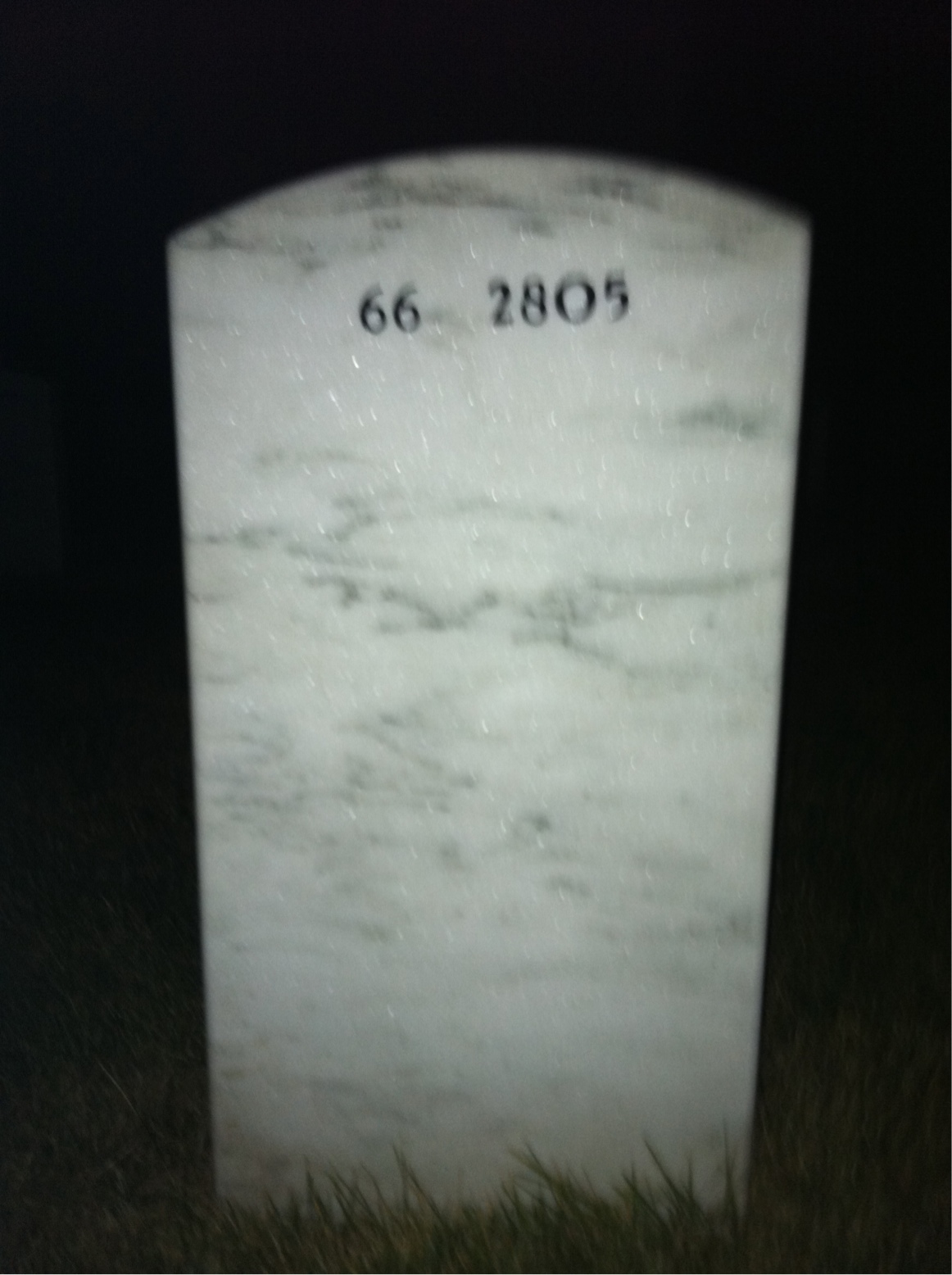 Back of headstone — Paul Dominguez