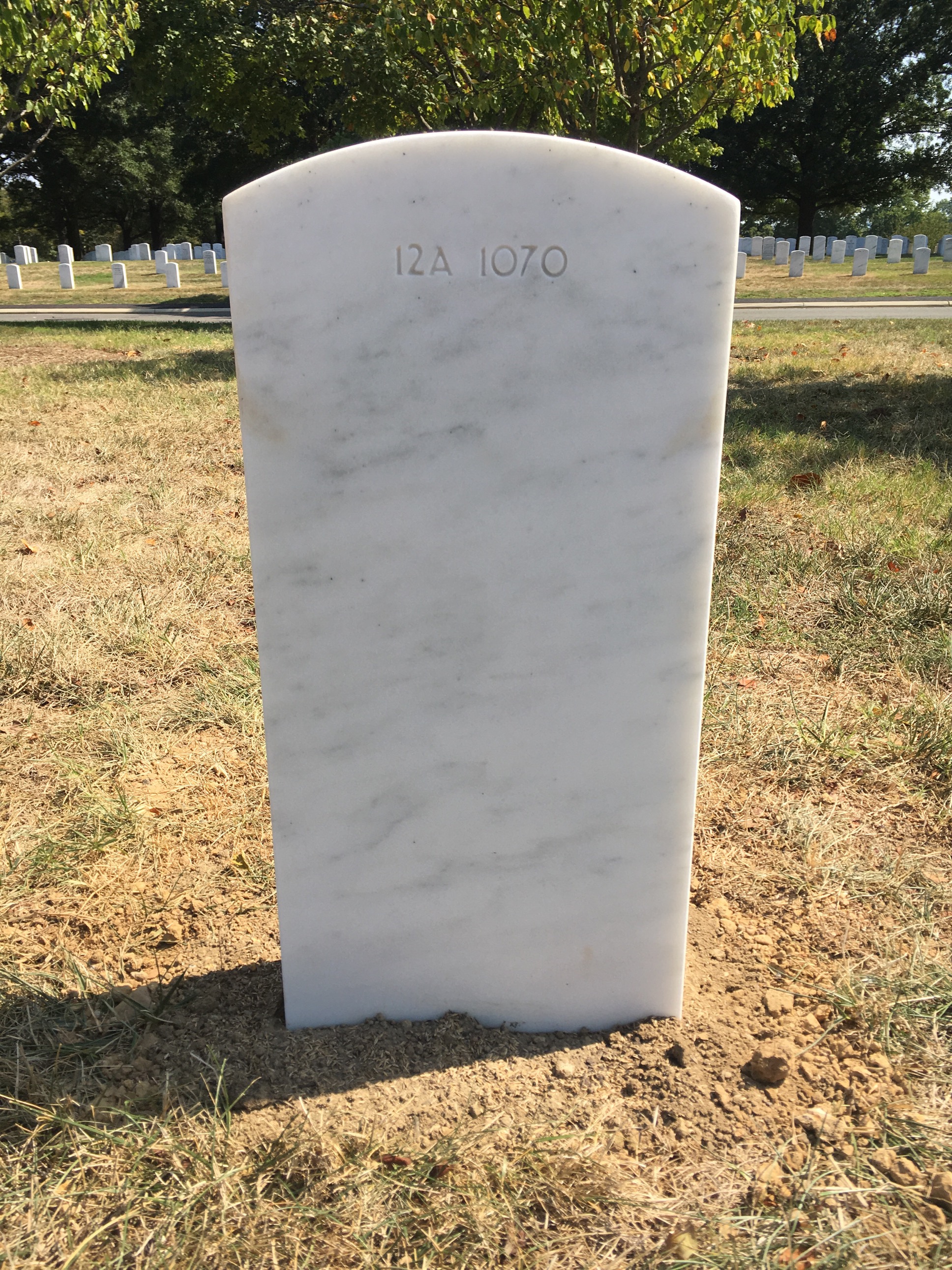 Back of headstone — Michael Armstrong