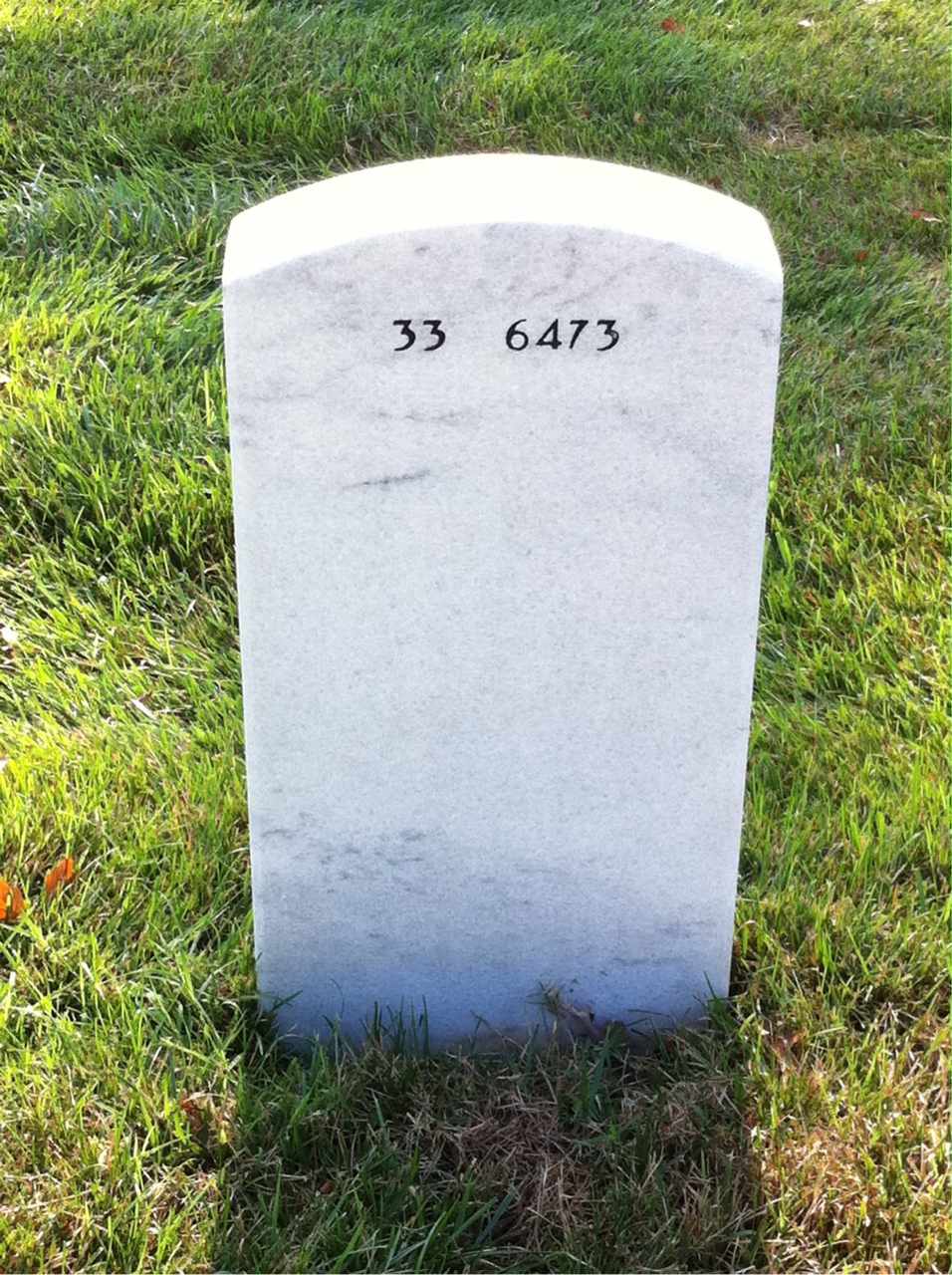 Back of headstone — Lawrence Wood
