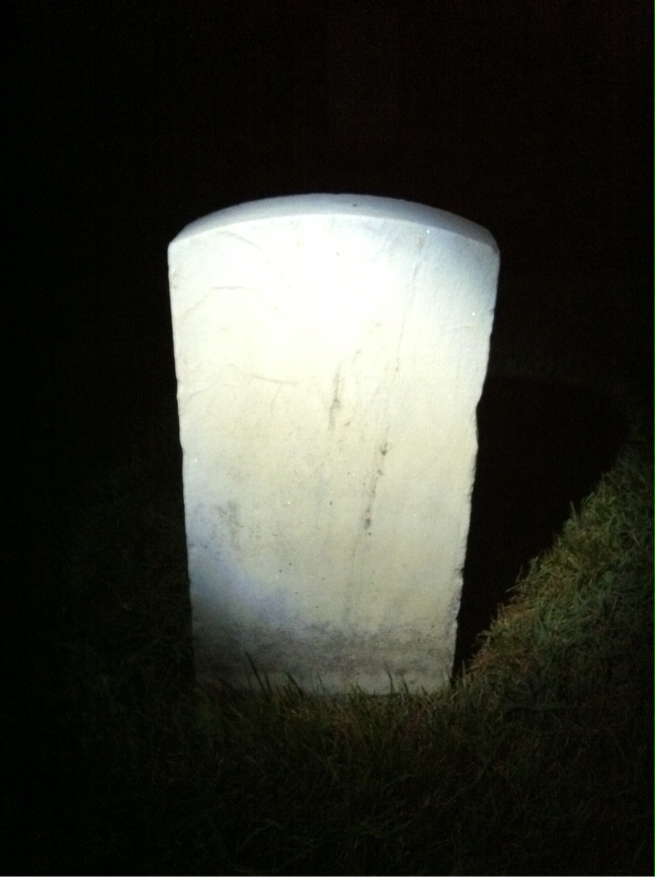 Back of headstone — Charles Anna