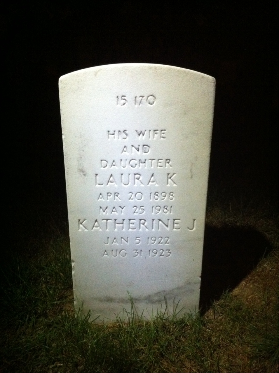 Back of headstone — John Mullen