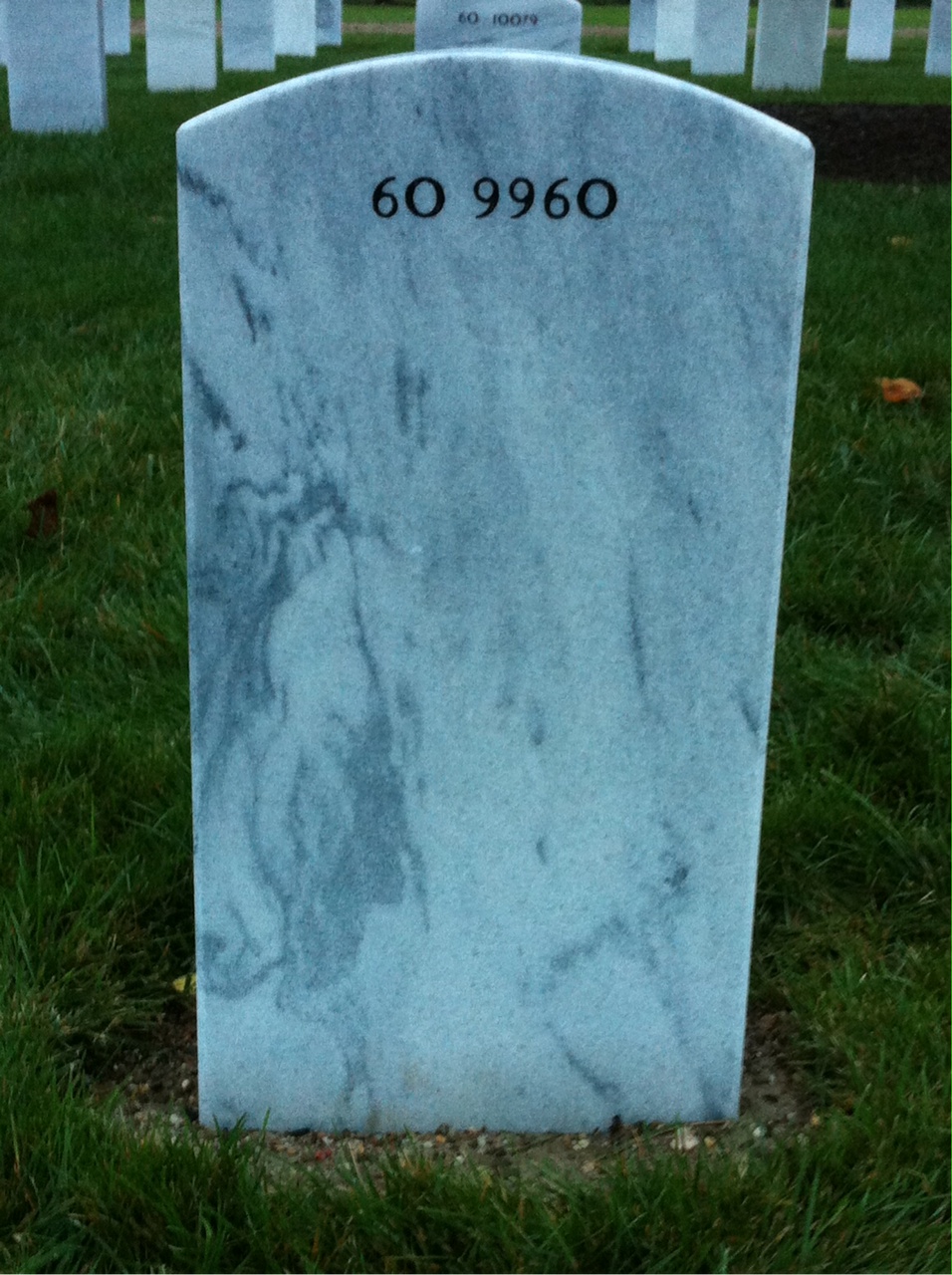 Back of headstone — William Stacey