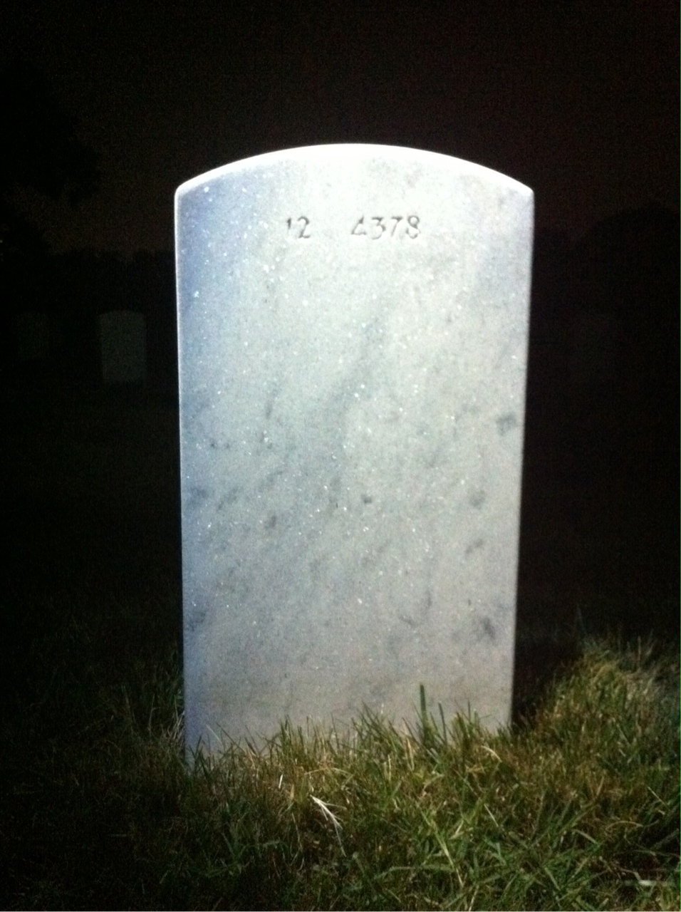 Back of headstone — Howard Morton