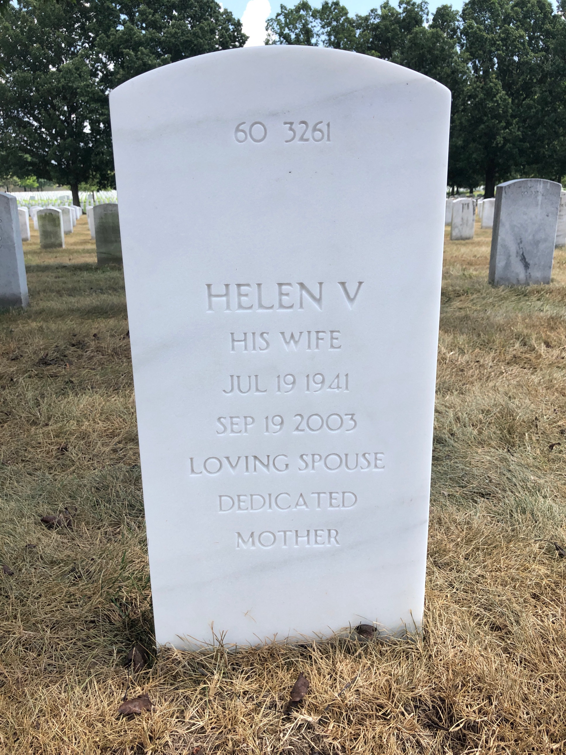 Back of headstone — Leon Mundin